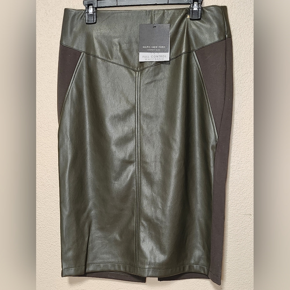 Marc New York Dark Olive Pencil Skirt womwns Size M